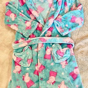 Girls Peppa Pig Fleece Bathrobe, Size 6